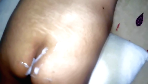 Big-assed stepsister with a big butt is relaxed on a sofa