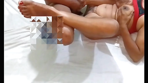 Indian amateur milf with big hairy pussy takes hard cock