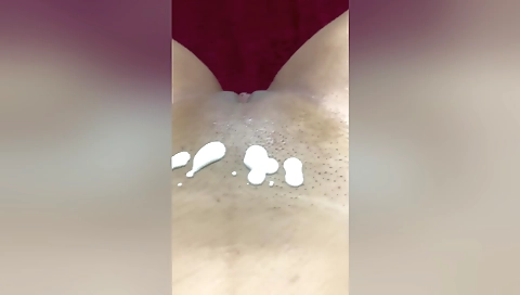 Indian slut has a pink pussy and she plays with it