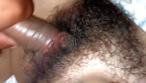 Hot amateur fetish video with a hot hairy girl and a dick