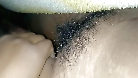 Hot hairy MILF is on the porch fucked hard and loud!