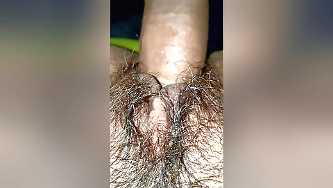 Indian hairy girl touches her hairy body and pussy
