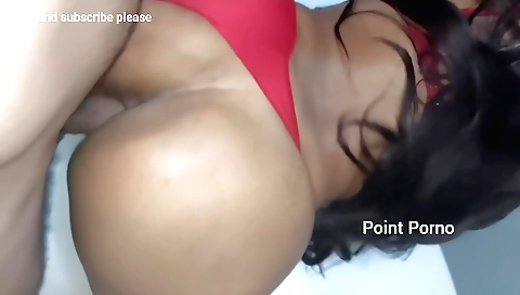 Amateur teen with a big ass is anal in a big ass dildo