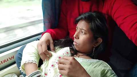 Indian brunette girl getting fucked in the village